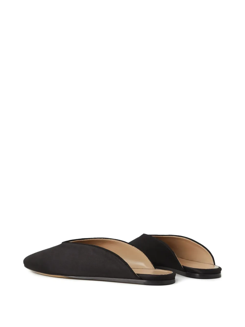 Le Monde Beryl Almond-toe Mules In Black