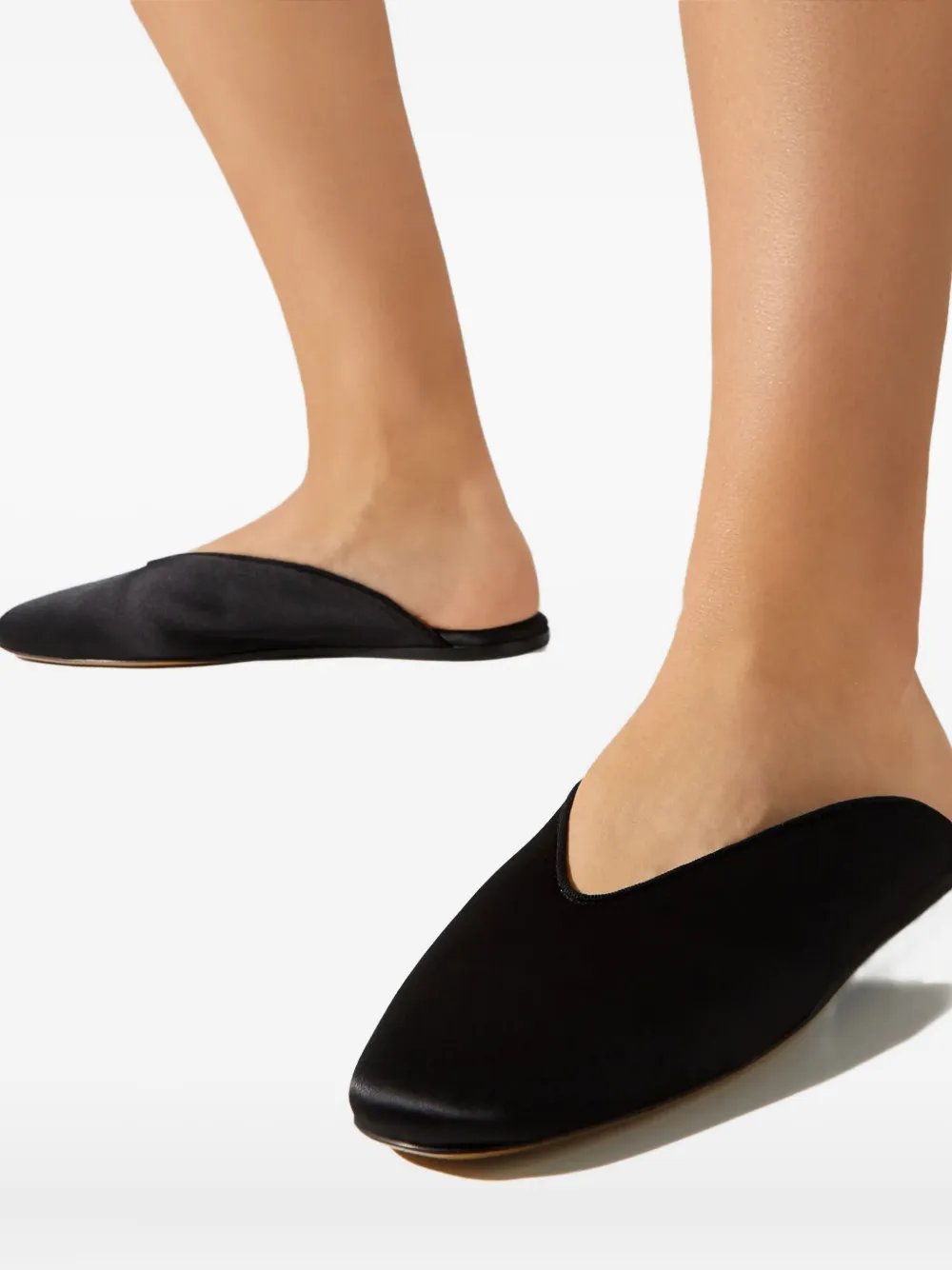 Le Monde Beryl Almond-toe Mules In Black