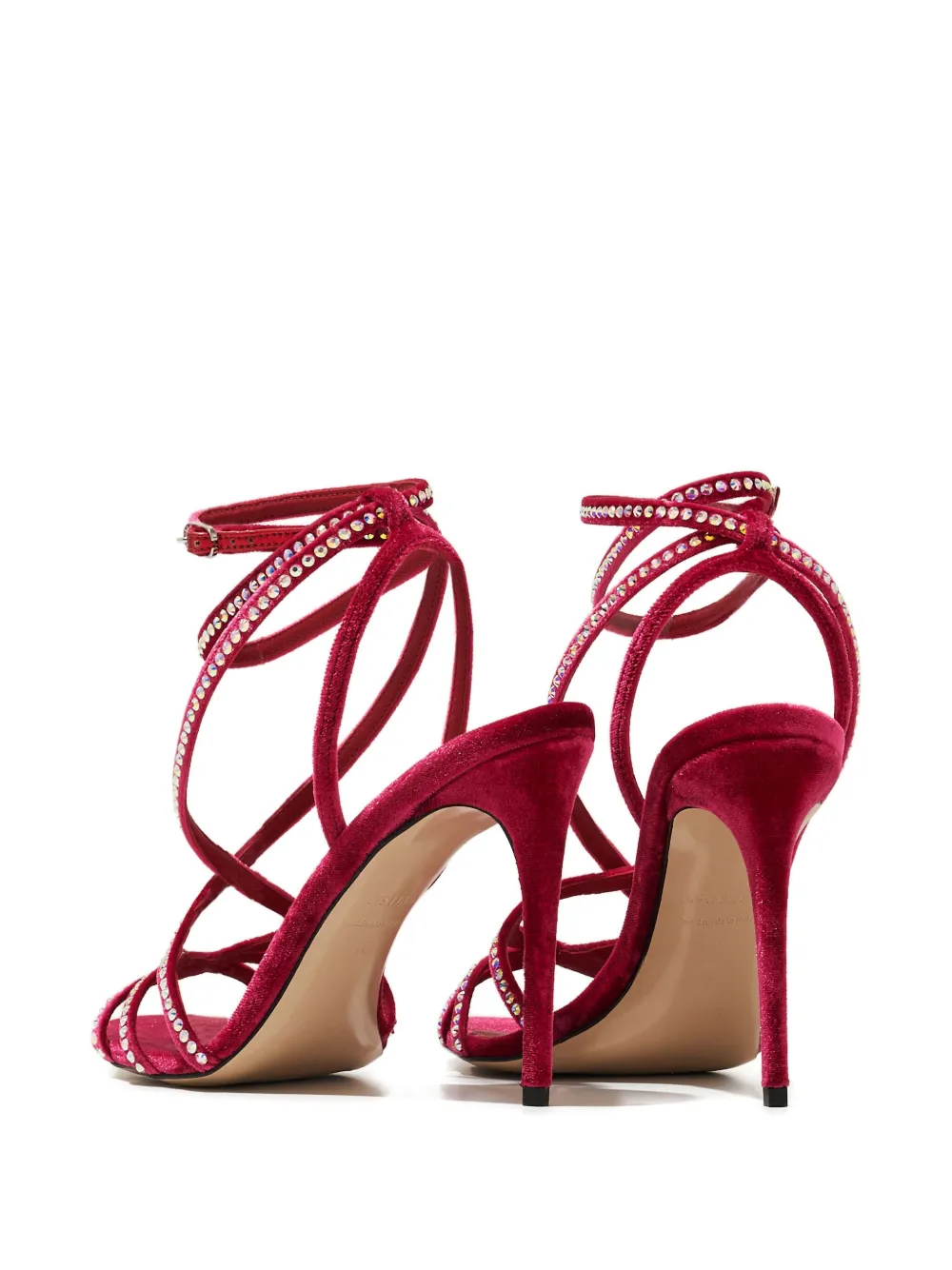 Le Silla 105 mm Belen sandalen verfraaid met kristallen Rood