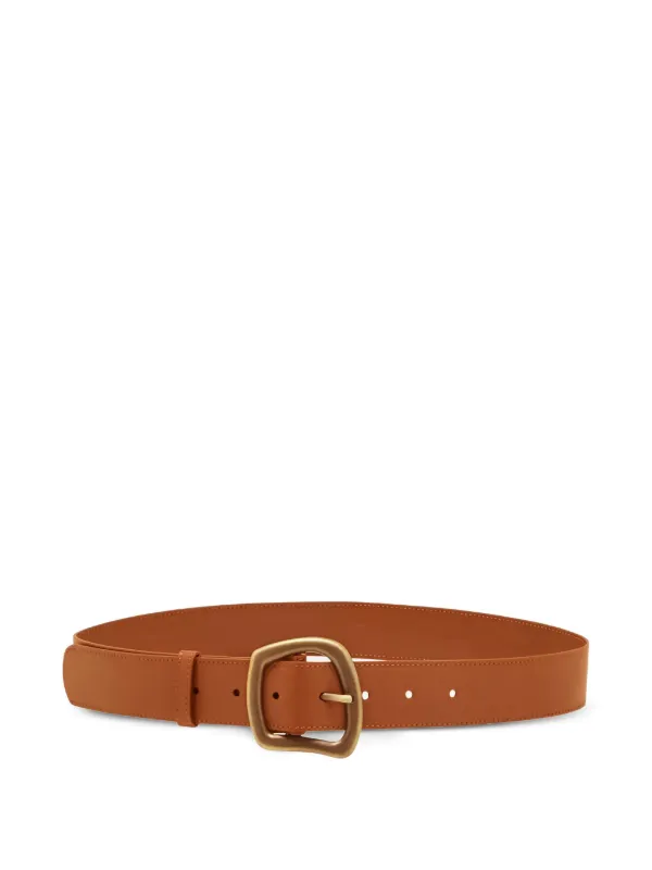 Gabriela Hearst Simone Irregular-buckle Belt in Brown