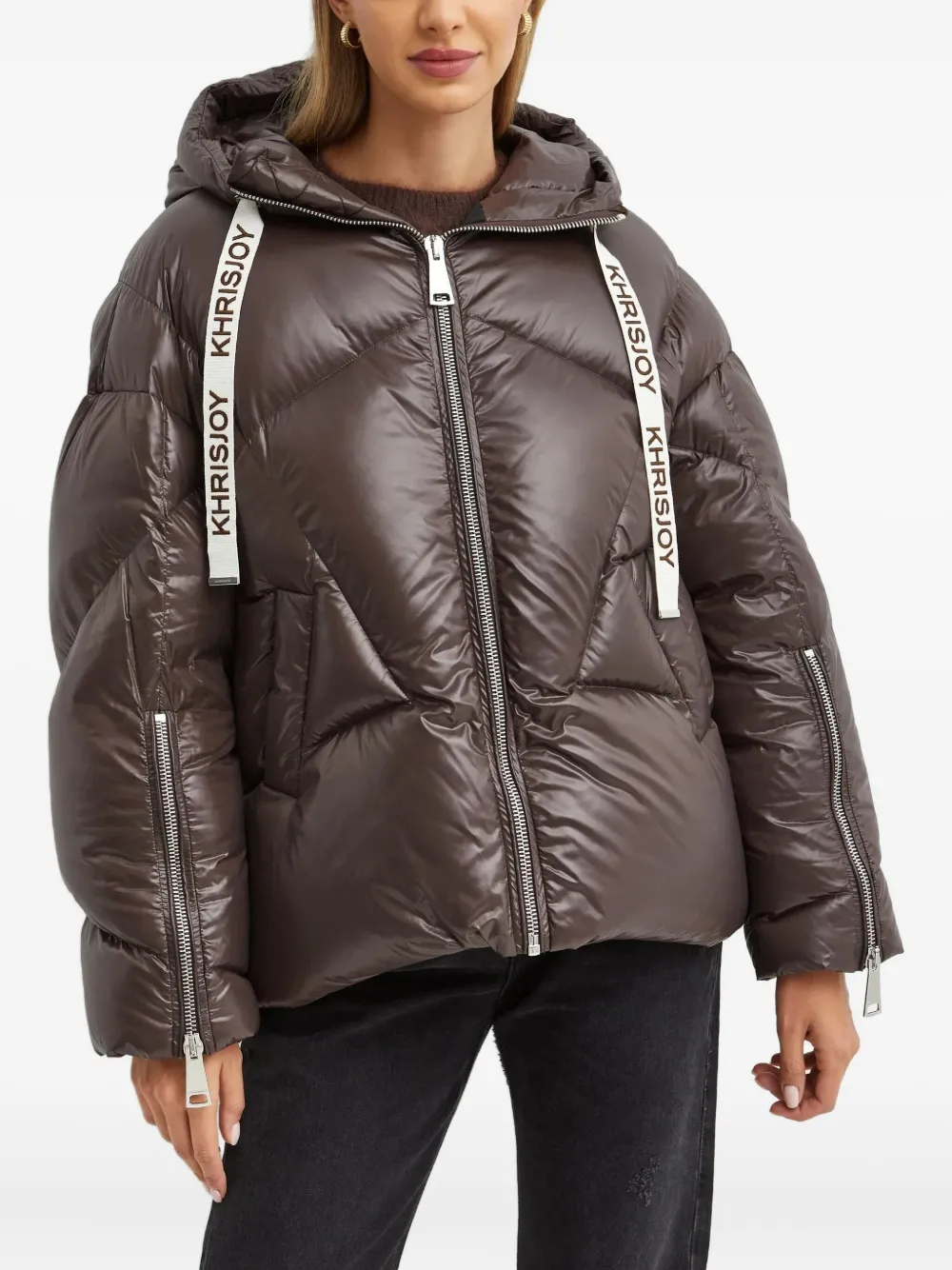 Khrisjoy Iconic Milano Down Jacket In Brown