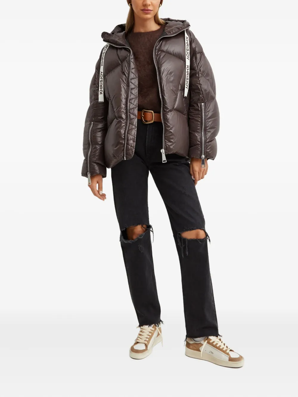 Khrisjoy Iconic Milano Down Jacket In Brown