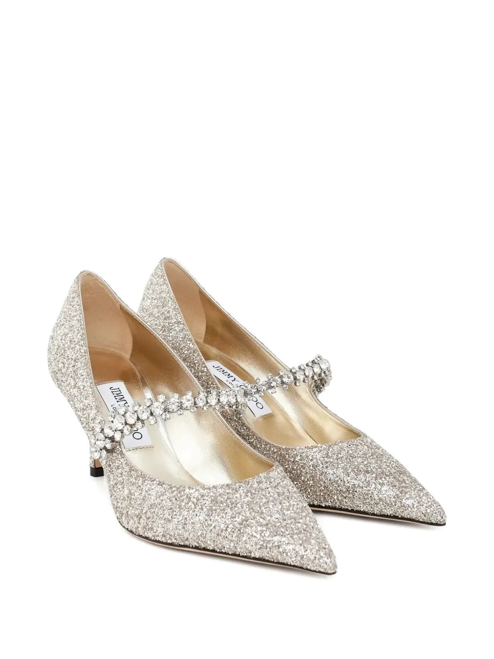 Jimmy Choo 65mm Leather Heeled Pumps In Silver