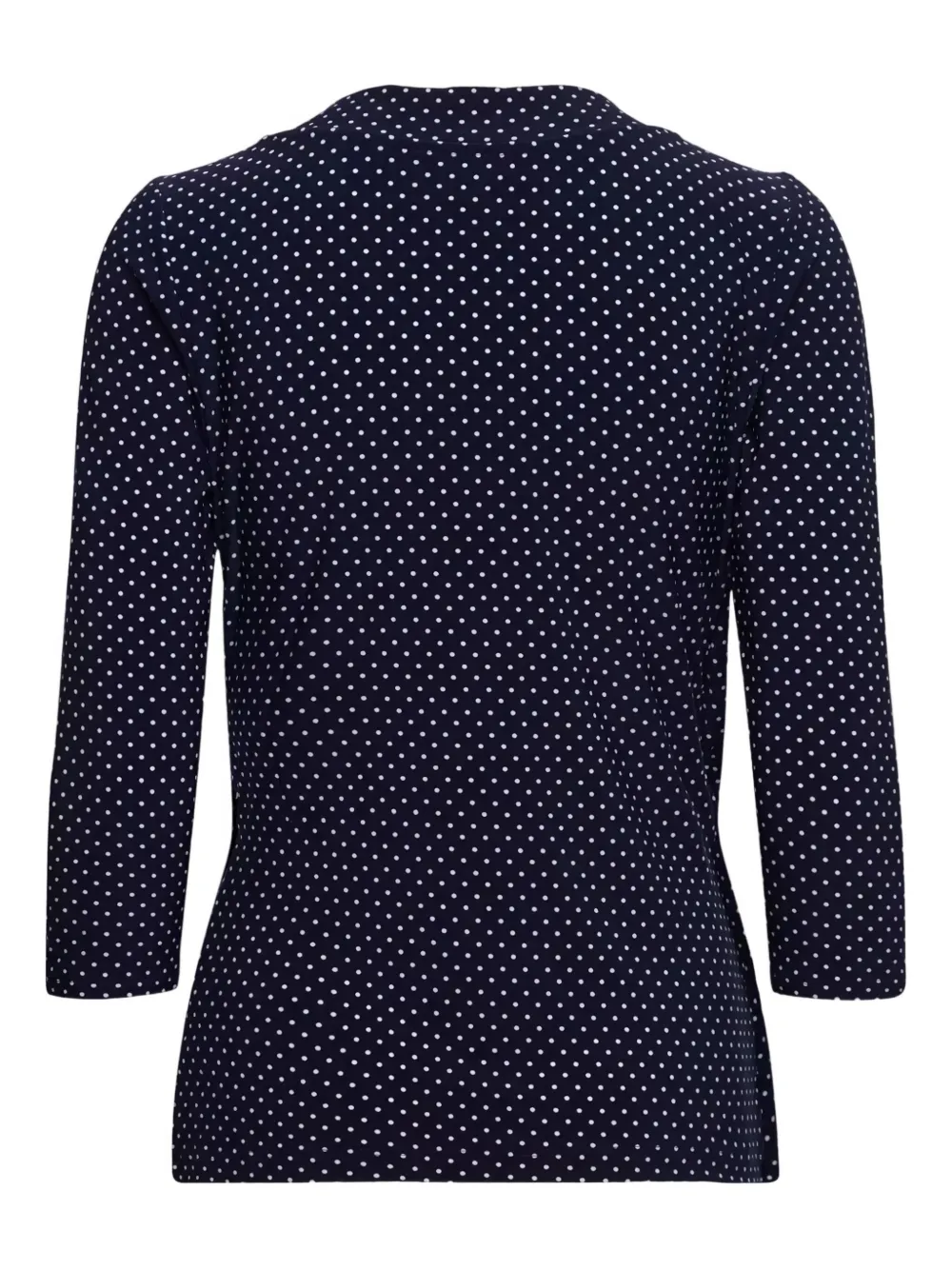 Ralph Lauren Polka-dot Tie Blouse In Blue
