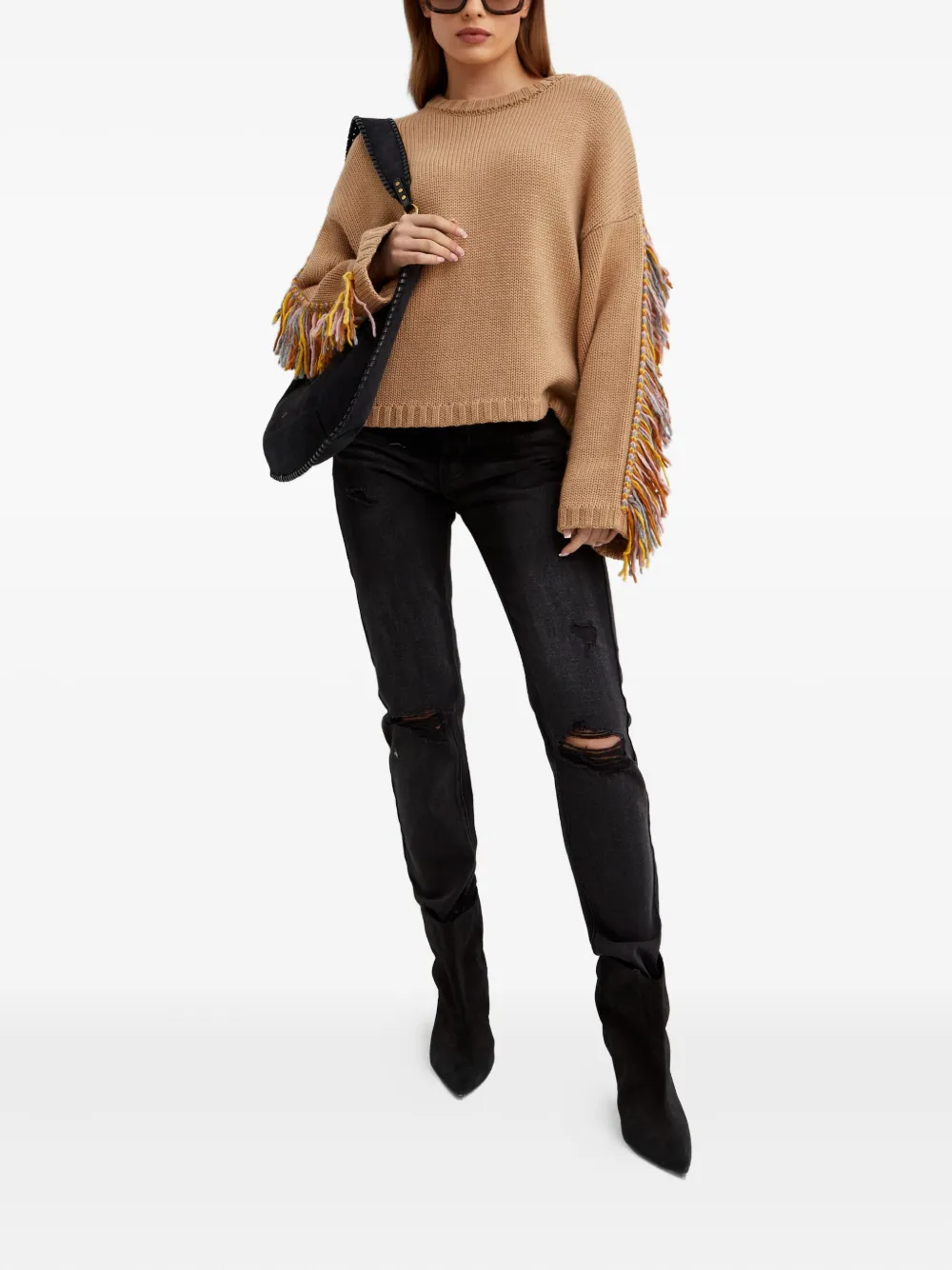 Fay fringed wool sweater | Jumpers | Image 2
