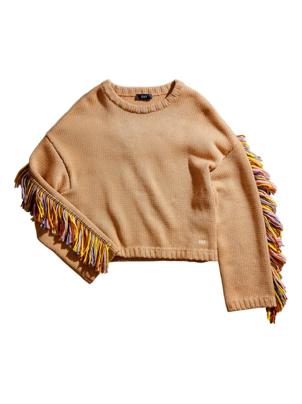 Fay fringed wool sweater | Neutrals | Image 1
