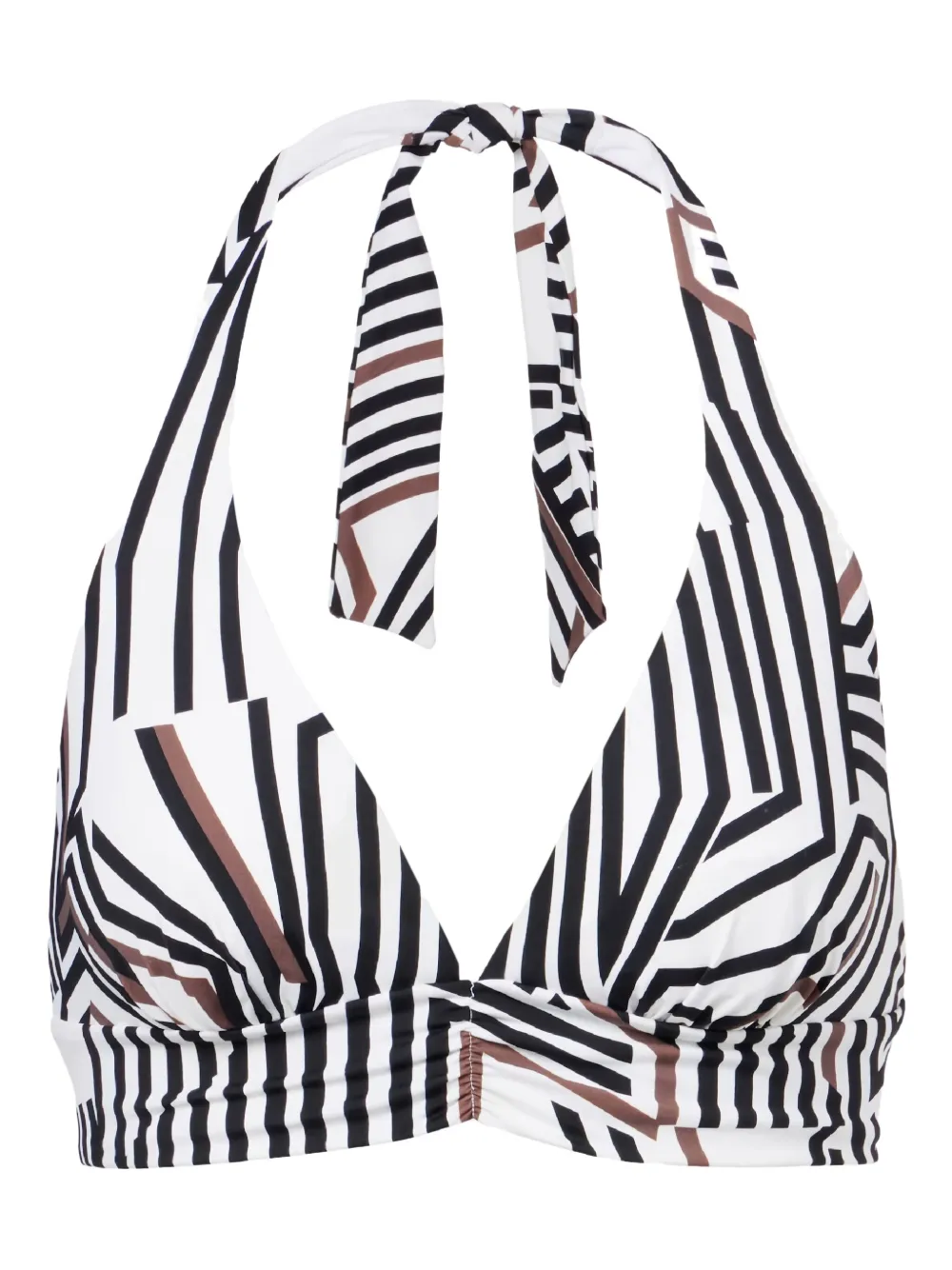 Max Mara Alberta ストライプ ビキニトップ - ホワイト Max Mara Alberta ストライプ ビキニトップ - ホワイト