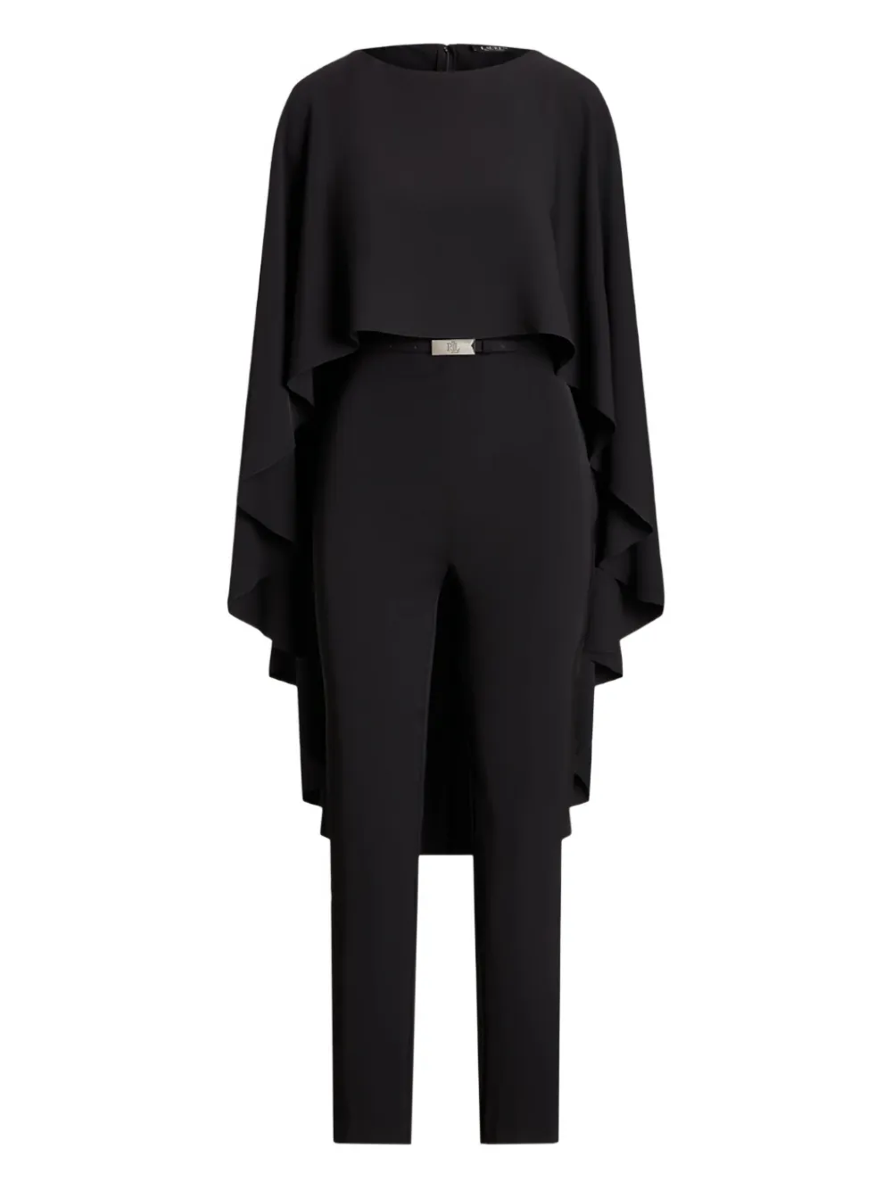 Lauren Ralph Lauren belted crew-neck jumpsuit - Nero