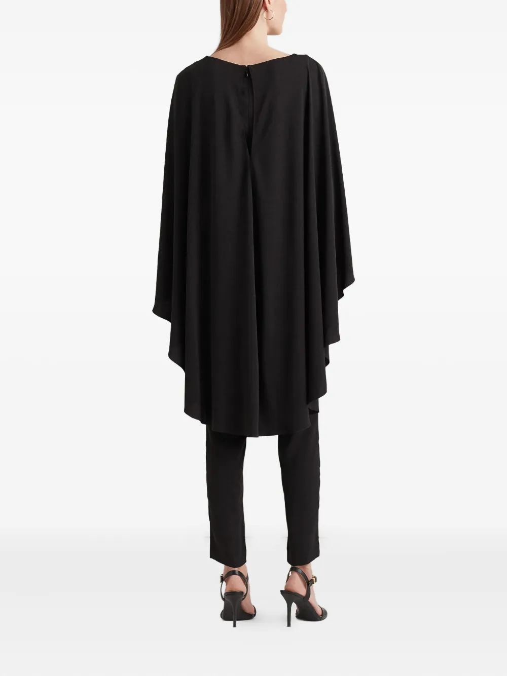 Lauren Ralph Lauren Jumpsuit met ronde hals en ceintuur Zwart