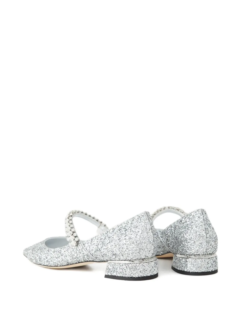 Jimmy Choo 25mm Bing Crystal-embellished Pointed Pumps In Metallic