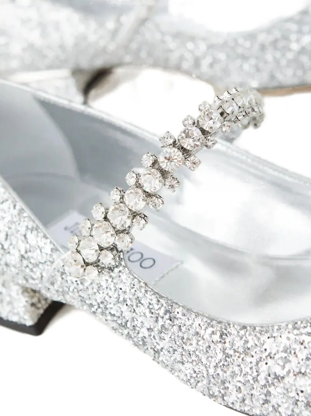 Jimmy Choo 25mm Bing Crystal-embellished Pointed Pumps In Metallic