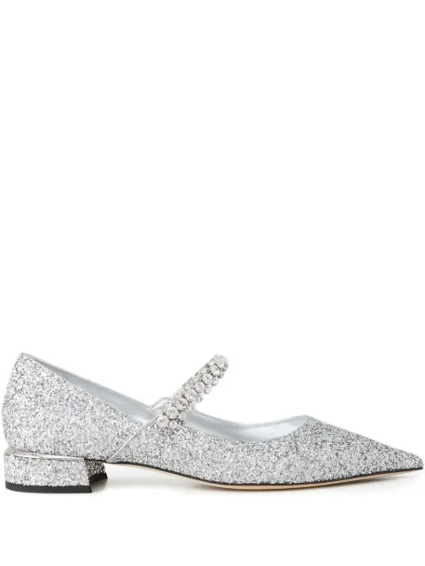 Jimmy Choo 25mm Bing crystal-embellished pointed pumps
