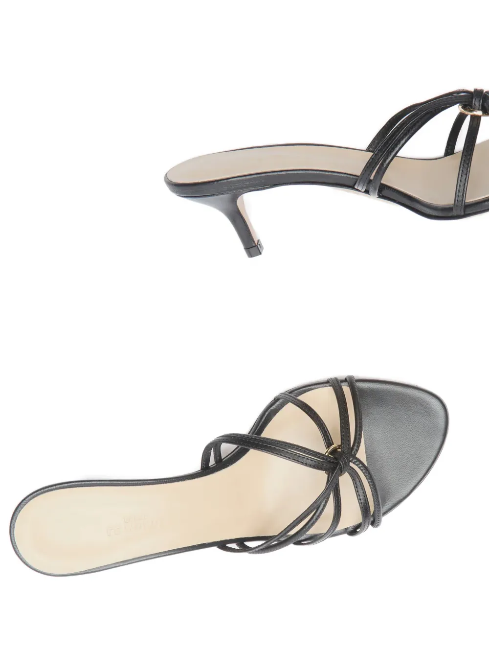 Le Monde Beryl 50 mm leren sandalen met bandjes Zwart