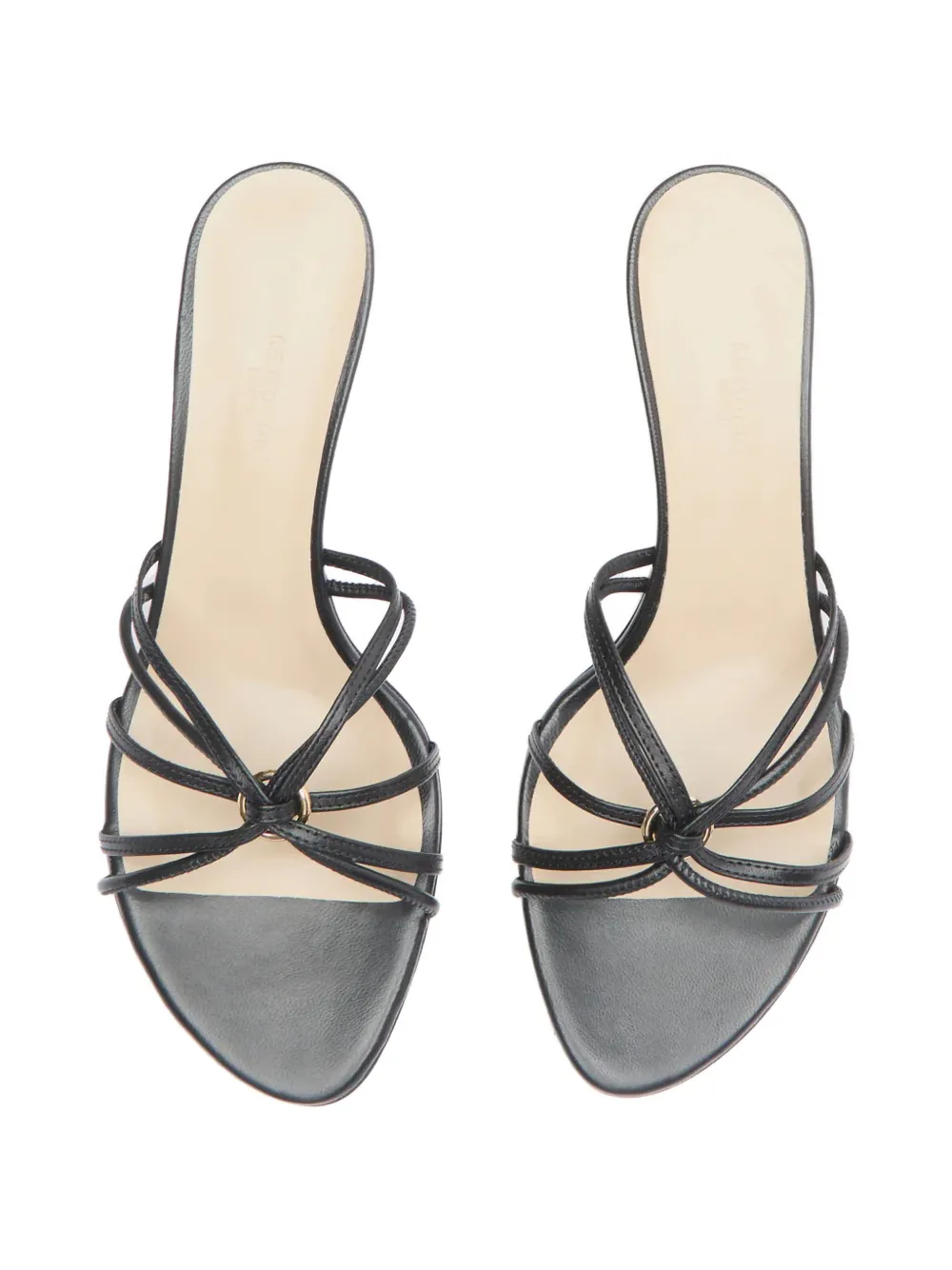 Le Monde Beryl 50 mm leren sandalen met bandjes Zwart