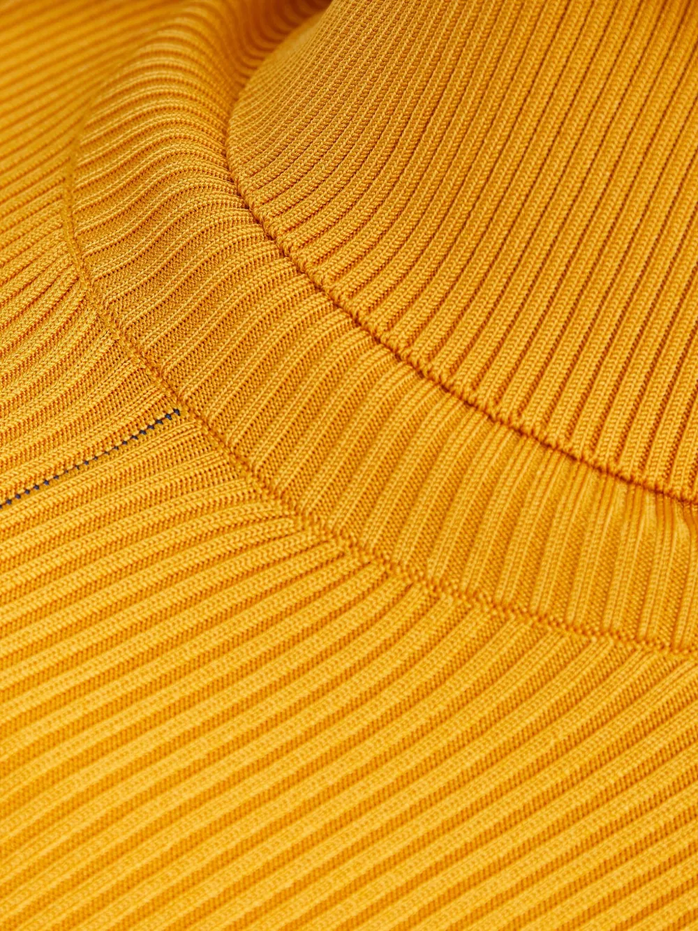 Marni Ribbed-knit Midi Dress In Yellow