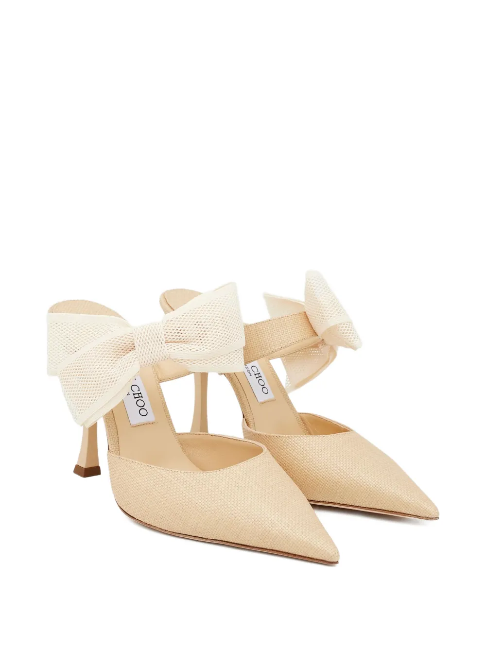 Jimmy Choo Spitze Brook Mules mit Schleife 100mm | Mules mit Absatz | Image 2