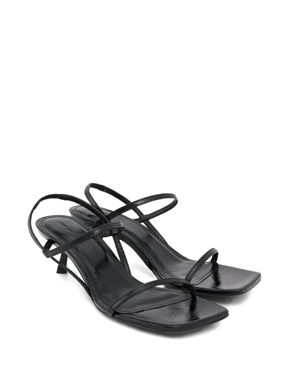 ANINE BING 50 mm sandalen met vierkante neus en stilettohak Zwart