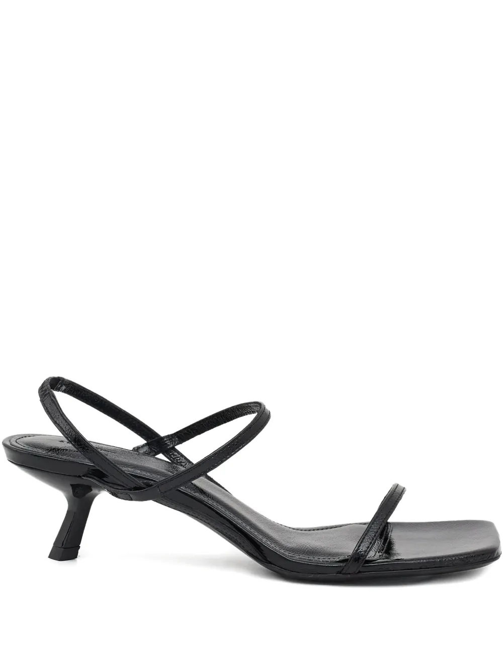 ANINE BING 50 mm sandalen met vierkante neus en stilettohak Zwart