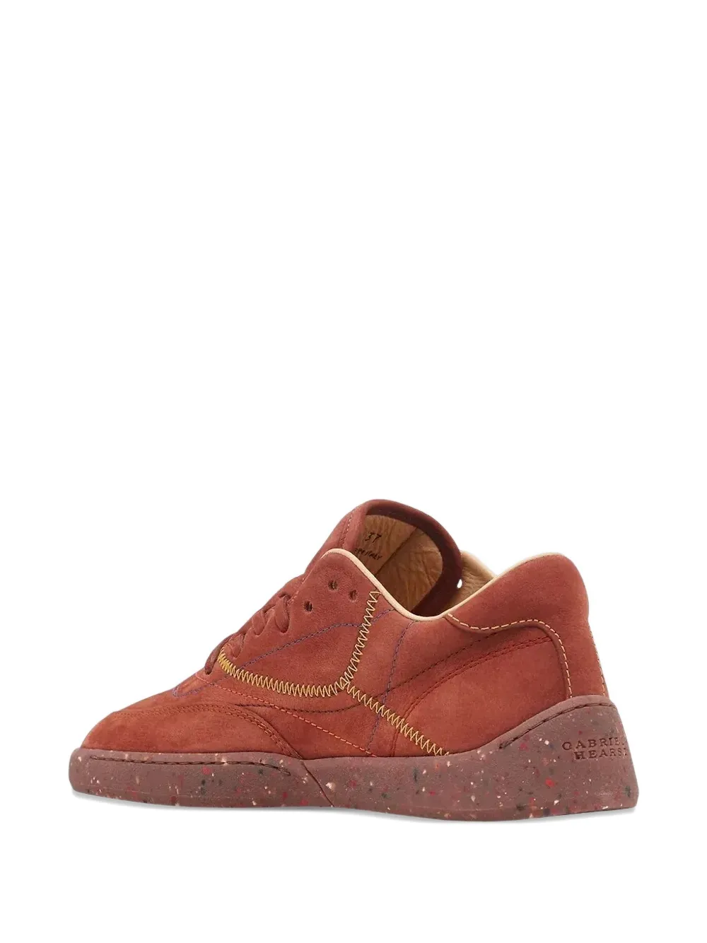Gabriela Hearst Ohio Contrast-stitching Sneakers In Brown