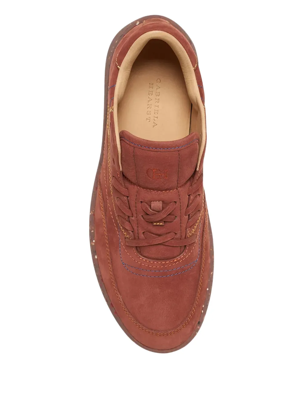 Gabriela Hearst Ohio Contrast-stitching Sneakers In Brown