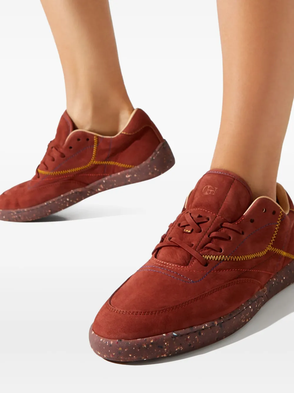 Gabriela Hearst Ohio Contrast-stitching Sneakers in Brown, view 5