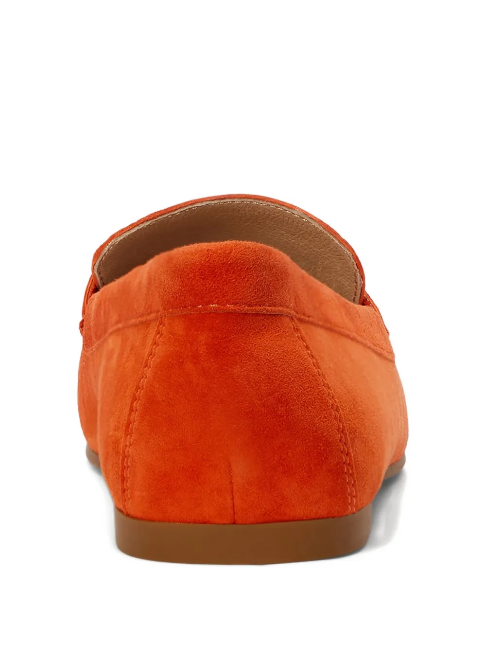Ralph Lauren Averi Iii Logo-plaque Suede Loafers In Orange