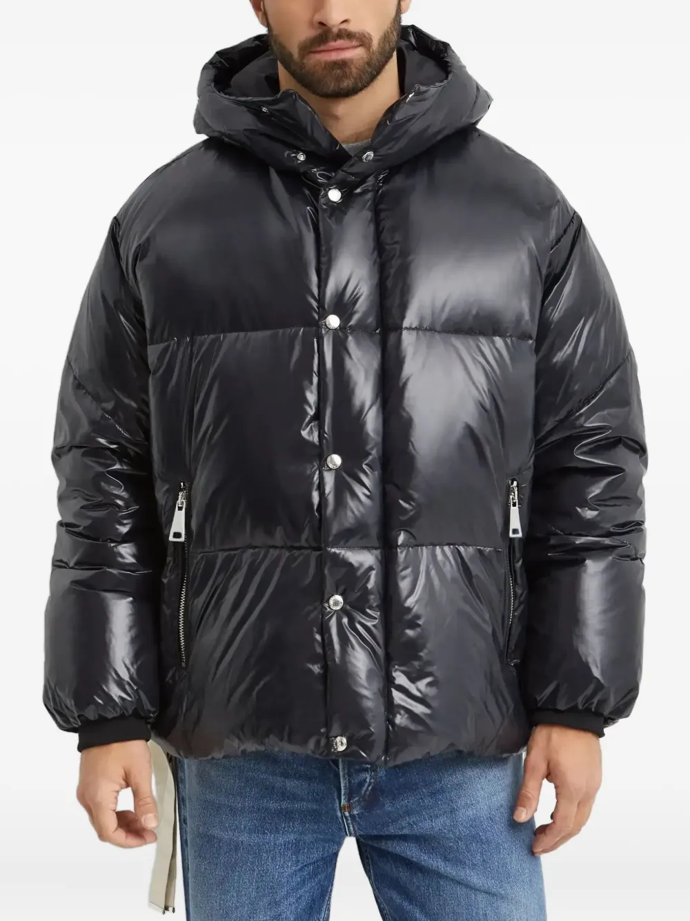 Khrisjoy Gewatteerde jas met capuchon Zwart