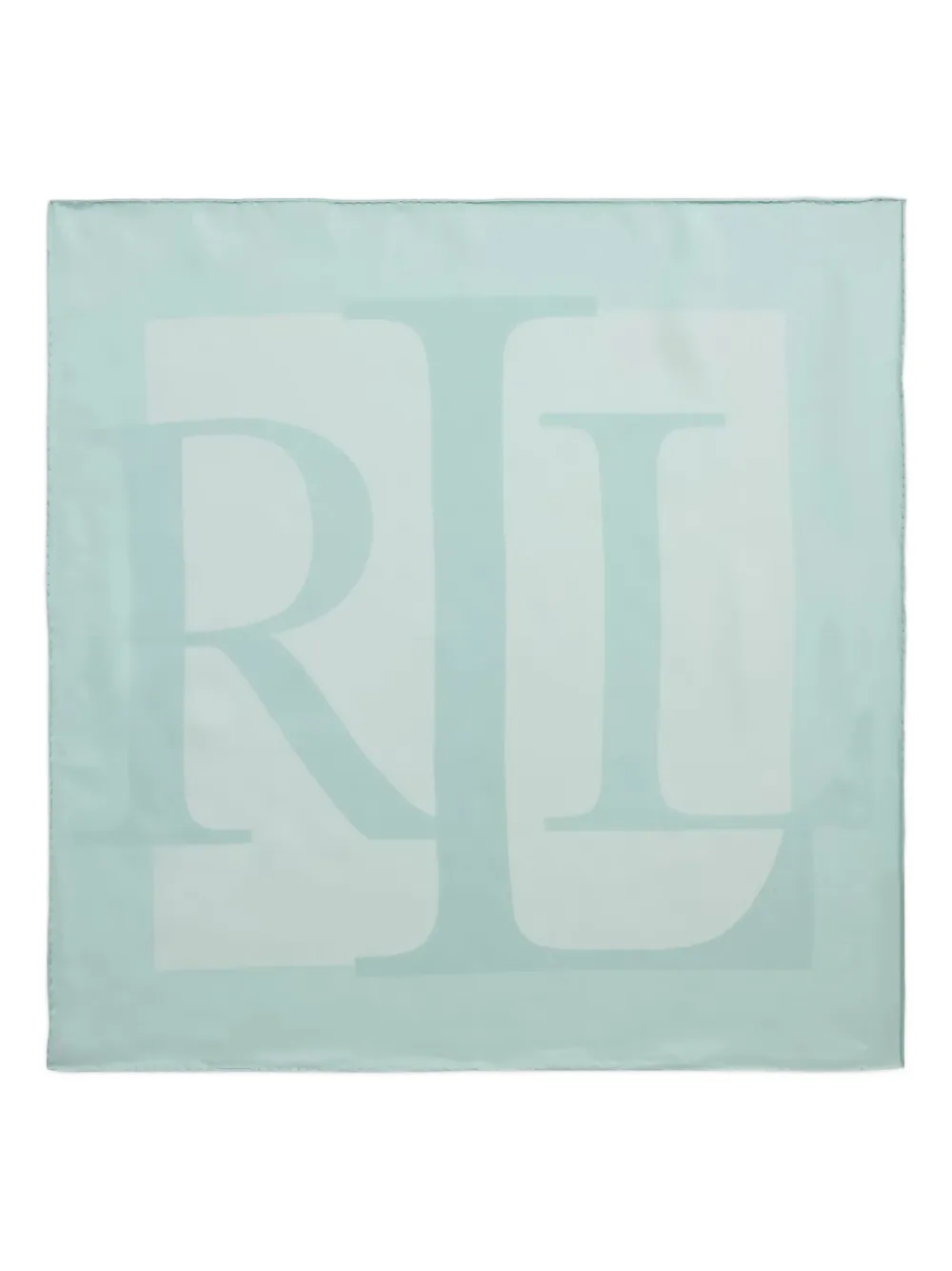Lauren Ralph Lauren tonal-logo silk scarf - Blu