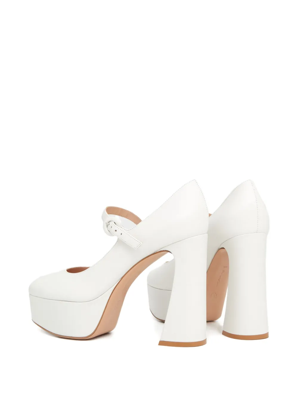 Gianvito Rossi Leren pumps met plateauzool Wit