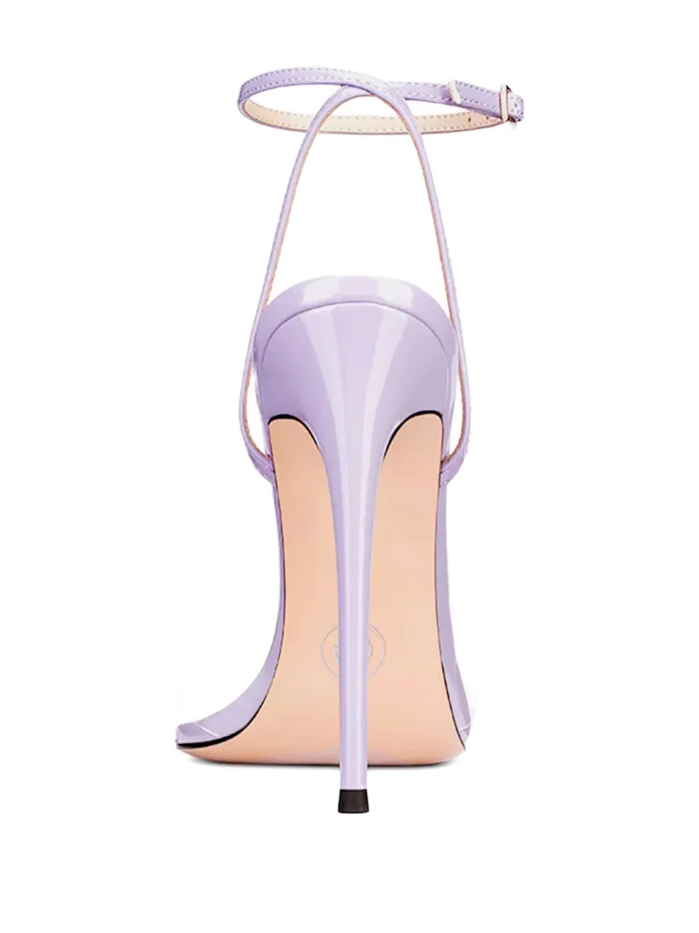 Femme La 120 mm Gia sandalen met puntige neus en bandje Wit