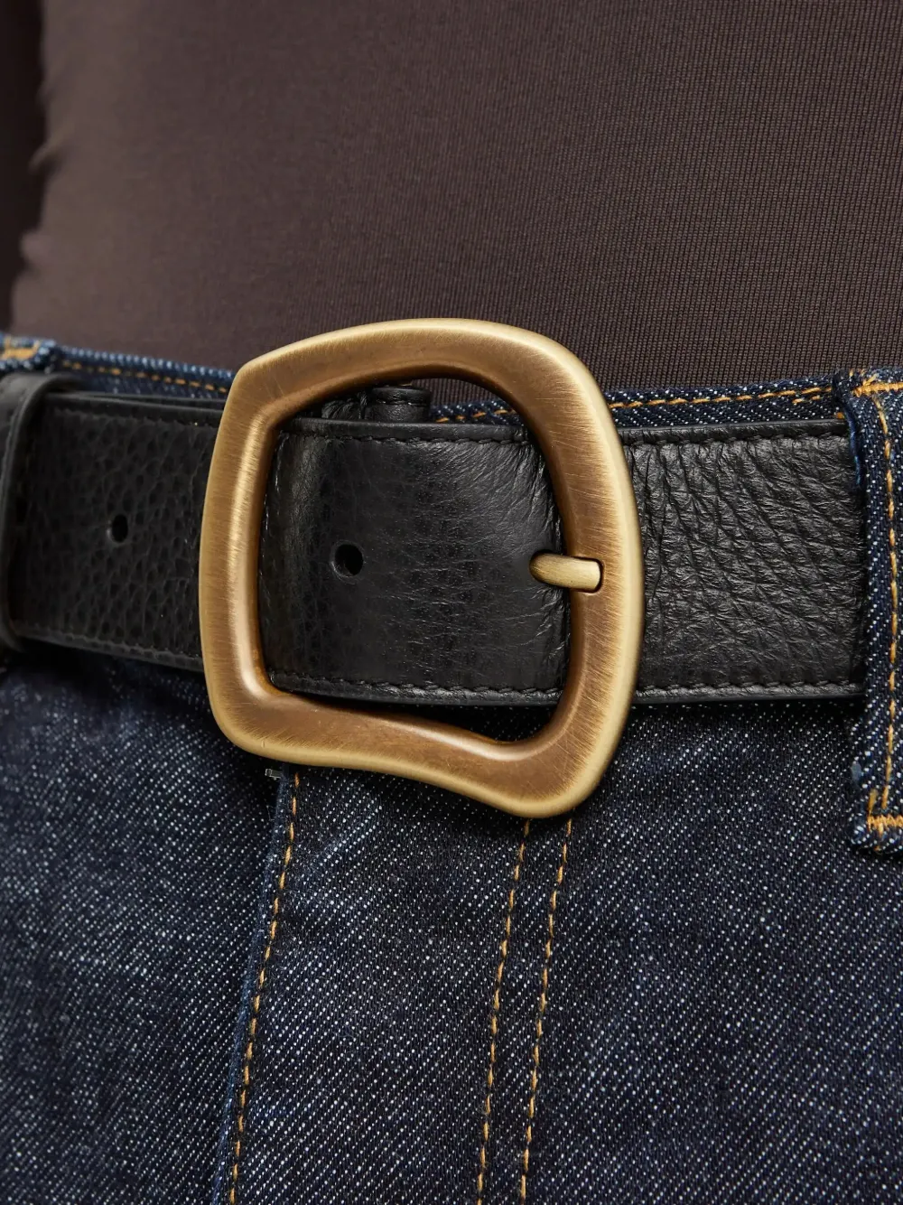 Gabriela Hearst Simone Leather Belt In Black