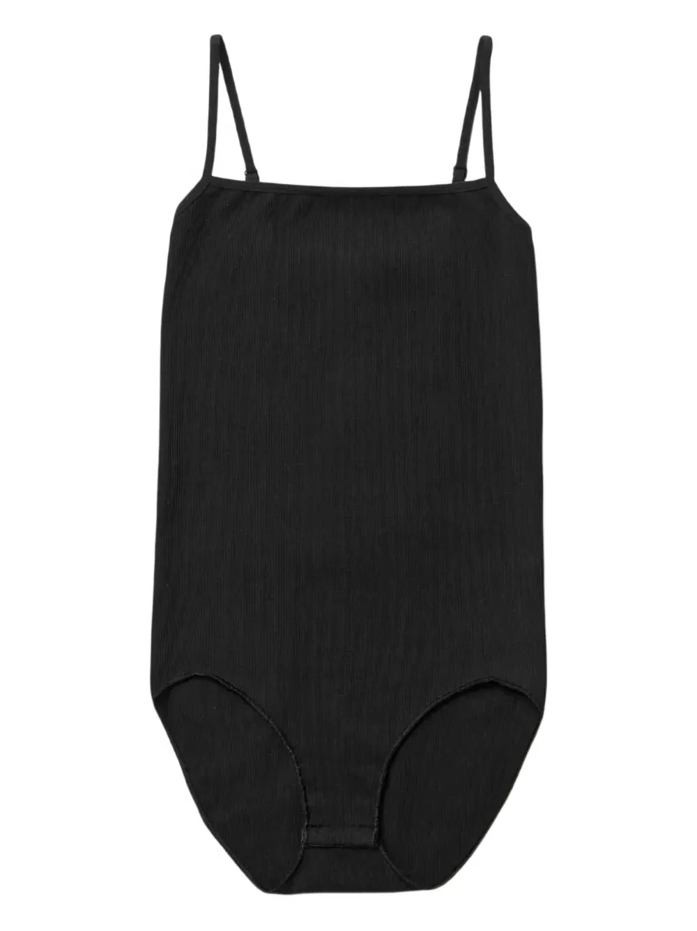 Swedish Stockings Ribbed Seamless Bodysuit In Black