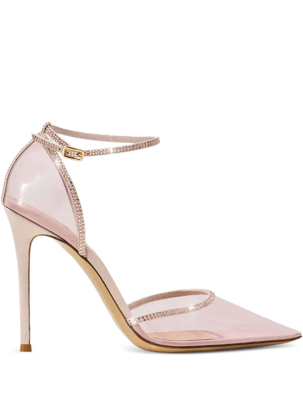 Gianvito Rossi 105 mm pumps verfraaid met kristallen Wit