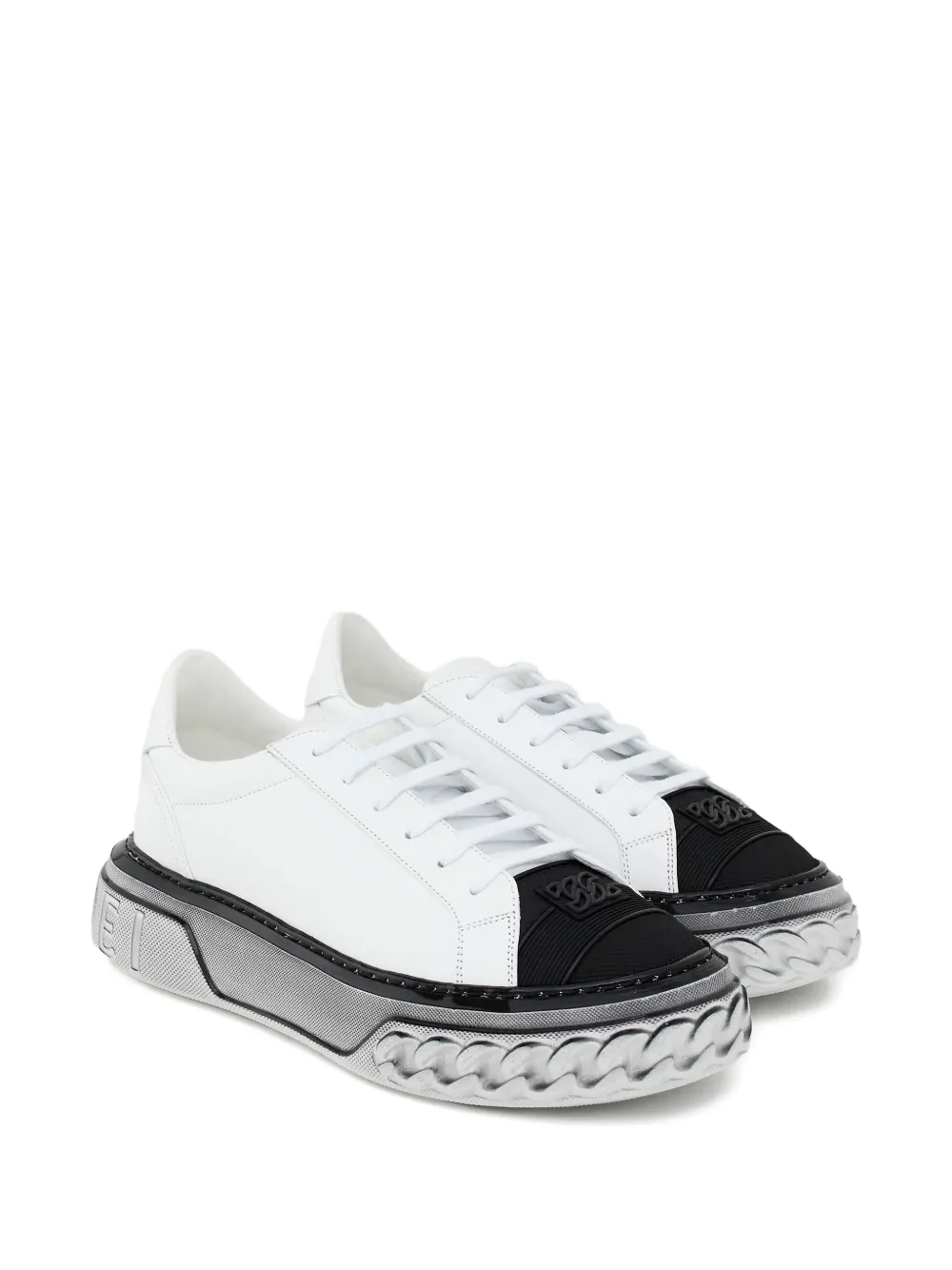 Casadei Sneakers met logo-reliëf en spray-effect - Wit