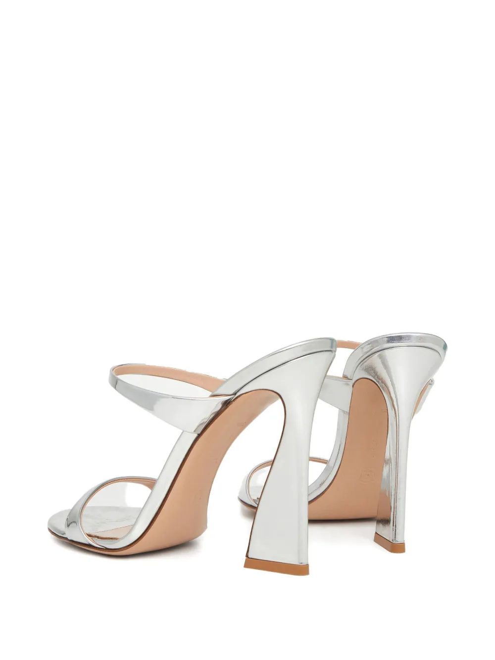 Gianvito Rossi 105 mm sandalen met bandjes en hak Zilver
