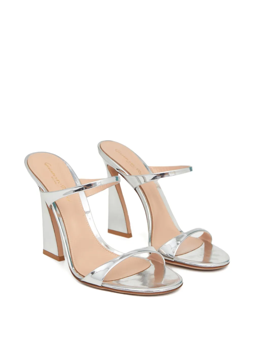 Gianvito Rossi 105 mm sandalen met bandjes en hak Zilver