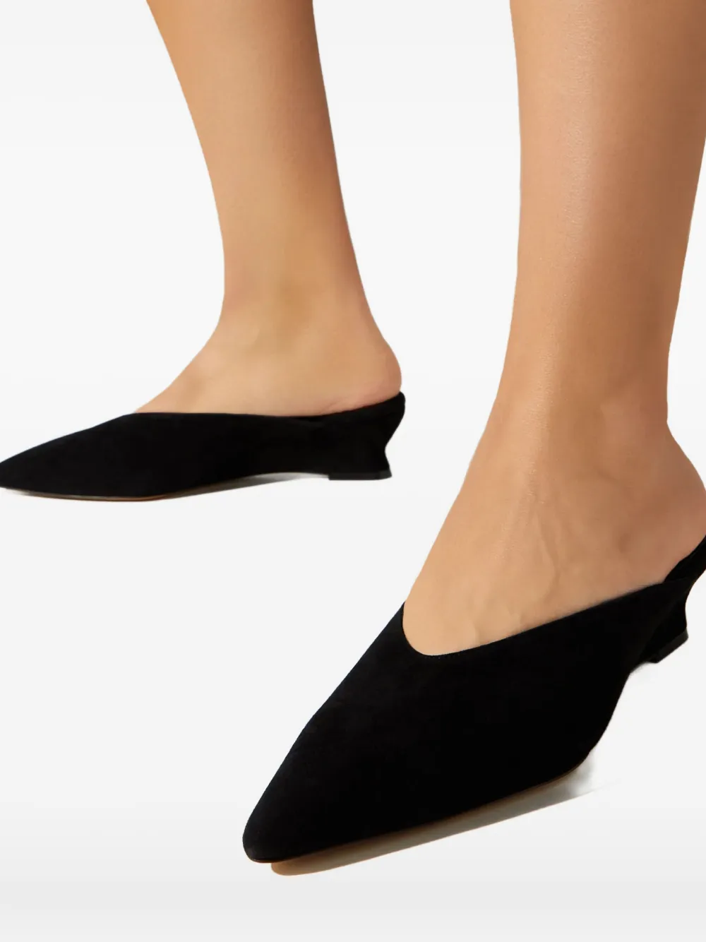 Le Monde Beryl 40mm Victoria Micro Wedge-heel Mules In Black