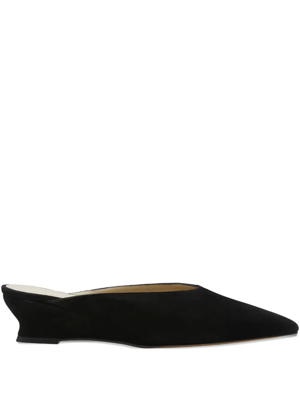 Le Monde Beryl 40mm Victoria Micro Wedge-heel Mules In Black