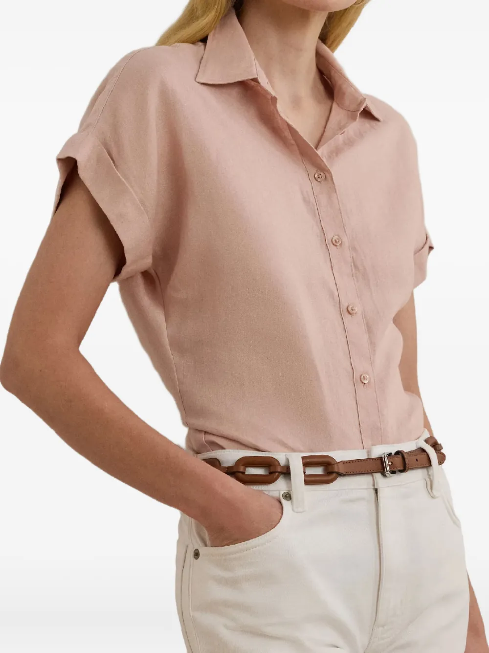 Lauren Ralph Lauren Blouse met korte mouwen Roze