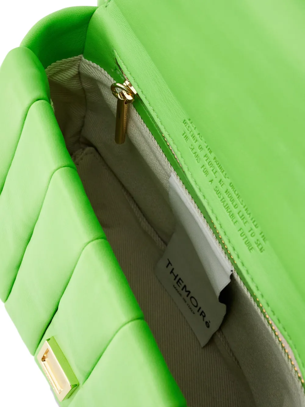 Themoirè Feronia Flap-top Cross Body Bag In Green