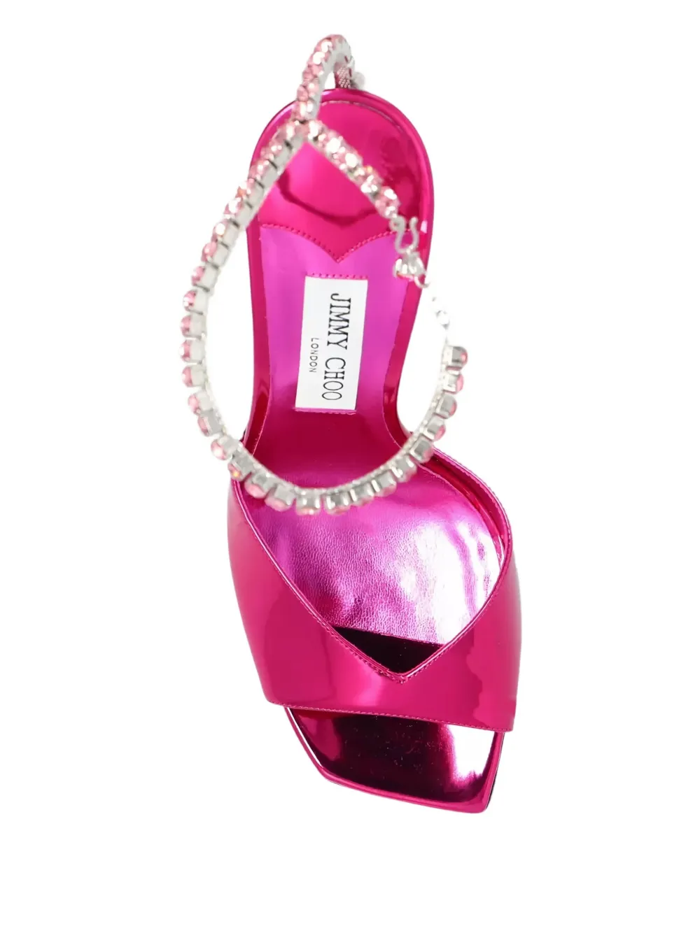 Jimmy Choo 100mm Saeda Crystal-embellished Sandals In Pink