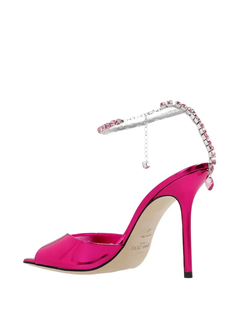 Jimmy Choo 100mm Saeda Crystal-embellished Sandals In Pink
