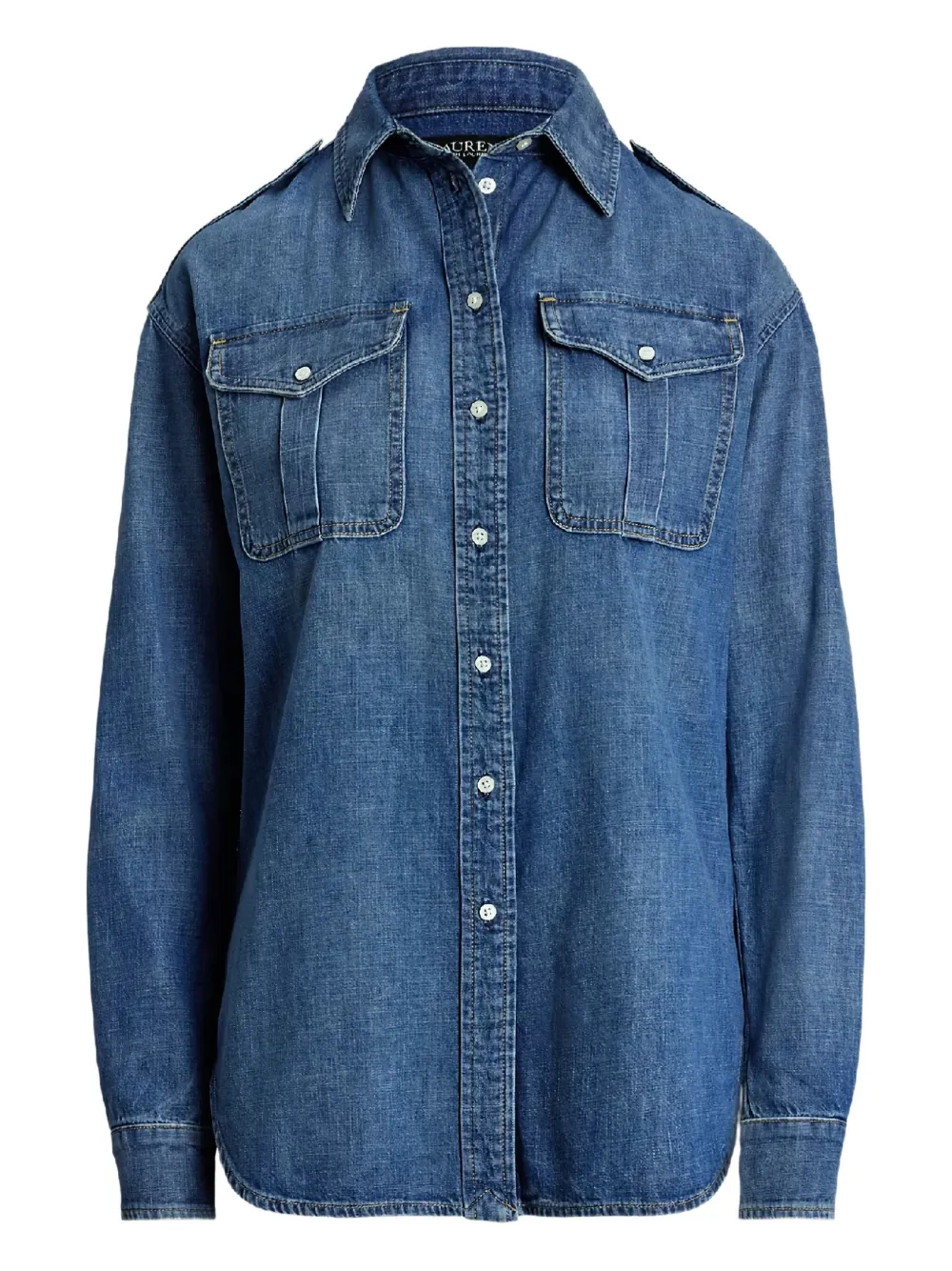 Ralph Lauren Flap-pocket Shirt In Blue