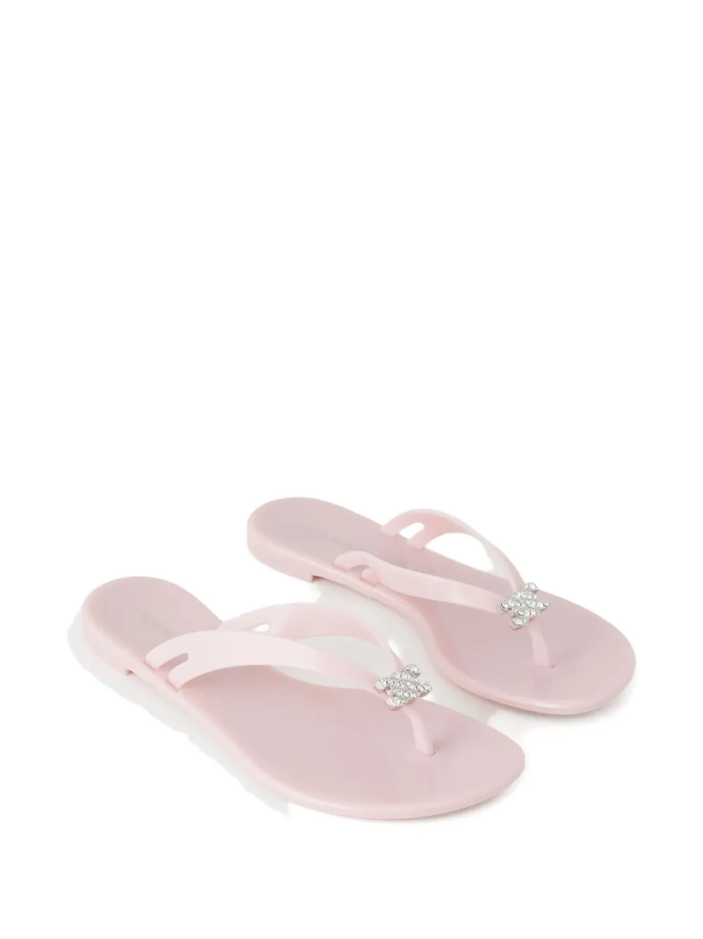 Casadei Embellished Flip-flops In Pink