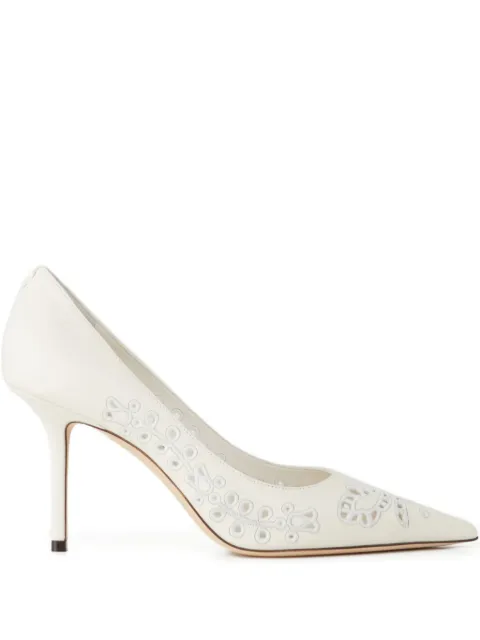 Jimmy Choo 85mm Love embroidery heeled pumps