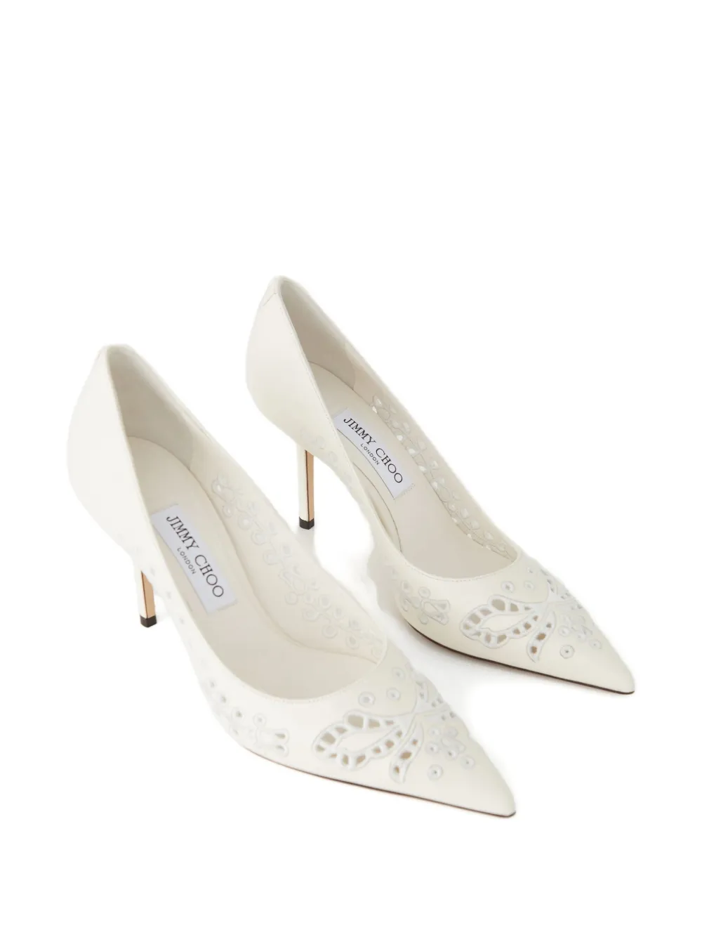 Jimmy Choo 85mm Love Embroidery Heeled Pumps In Neutral
