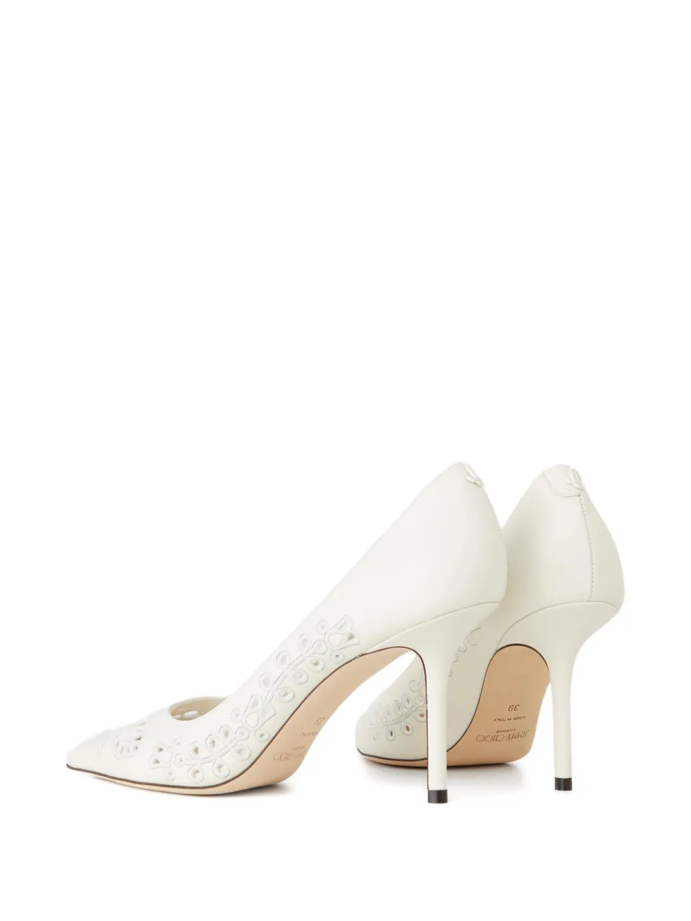Jimmy Choo 85mm Love Embroidery Heeled Pumps In Neutral