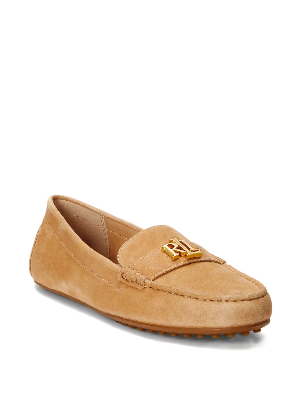 Lauren Ralph Lauren Barnsbury logo-plaque loafers - Beige