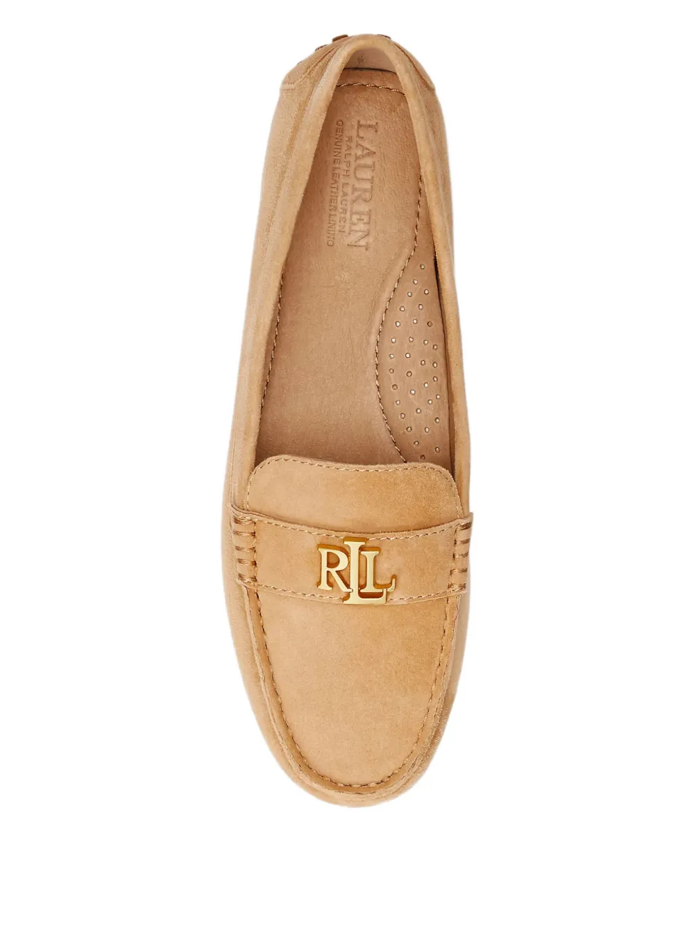 Lauren Ralph Lauren Barnsbury logo-plaque loafers Beige