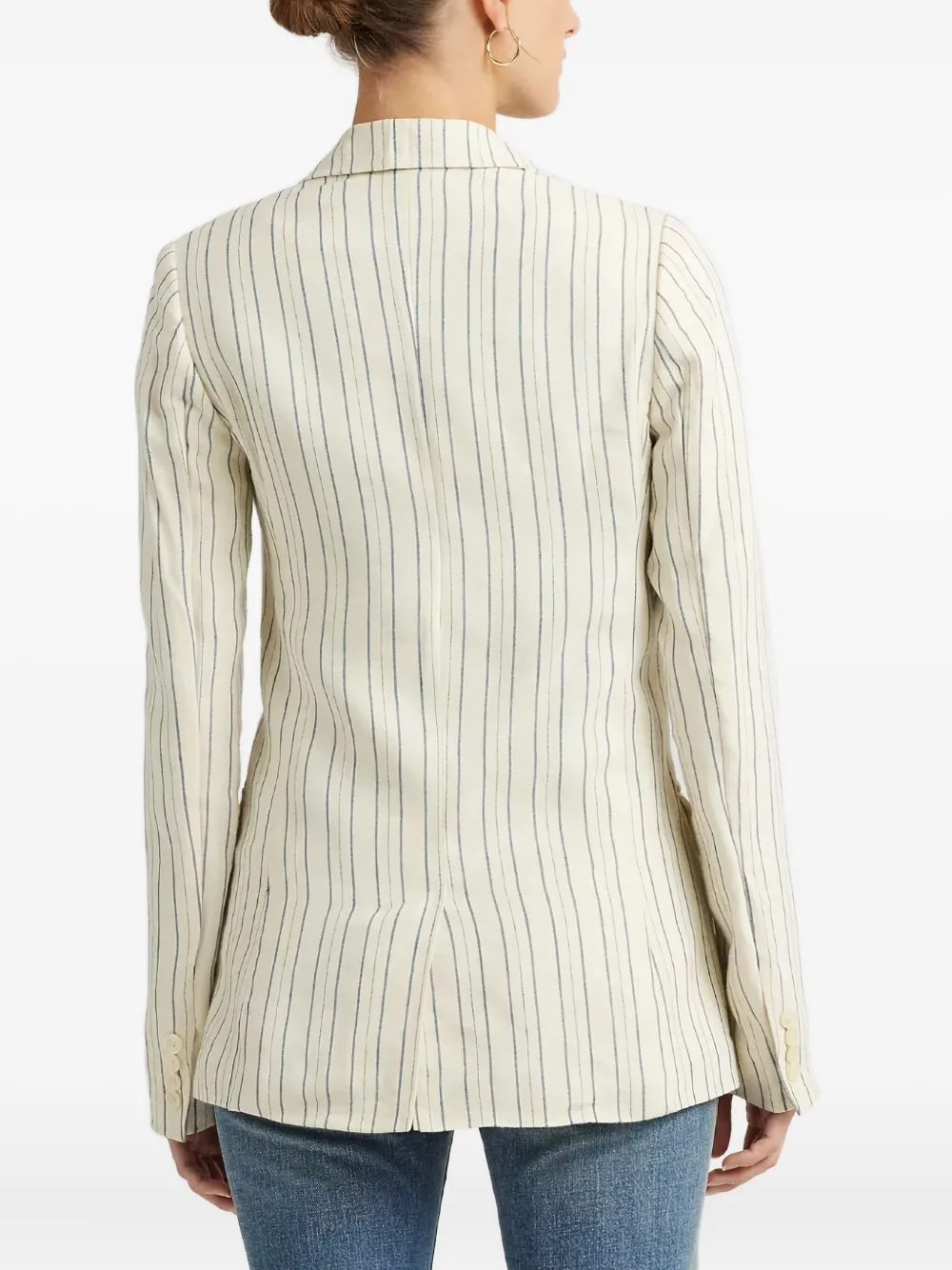 Lauren Ralph Lauren Gestreept jack met twee knopen Beige